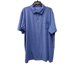 Peter Millar Men's Size XXL Blue Polo Shirt Cotton/Spandex *Discoloration*